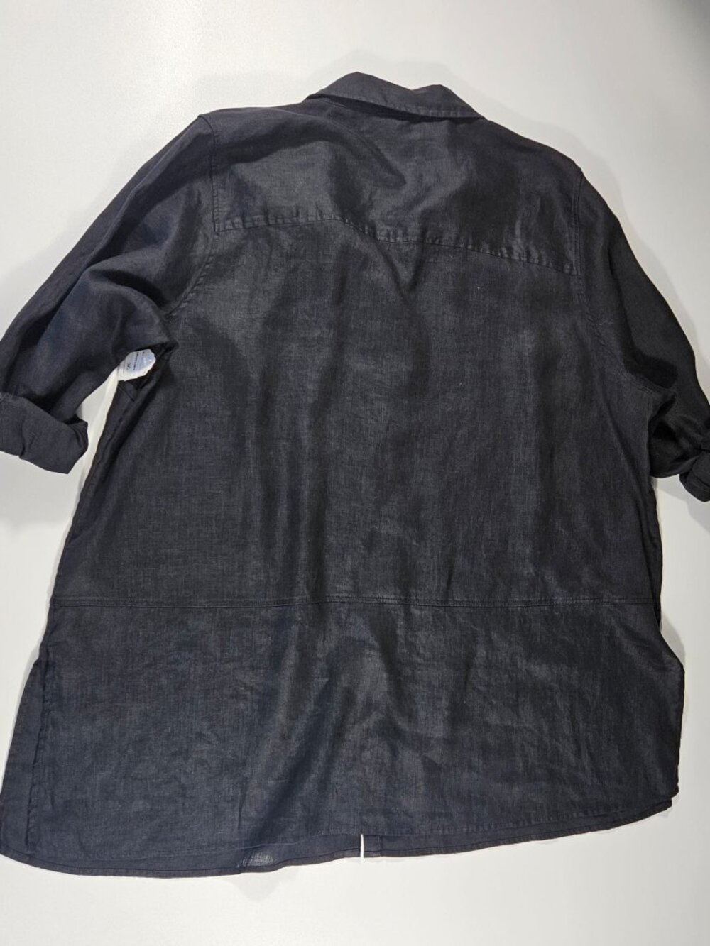 TAHARI Essentials 100% Linen Button Front Shirt ~ Size 3X - Picture 2 of 4